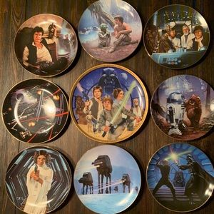 Star Wars Hamilton 8  + 10th anniversary plate set